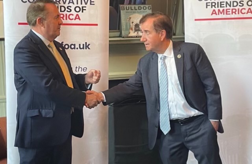 Liam Fox at a meeting With Bill Hagerty